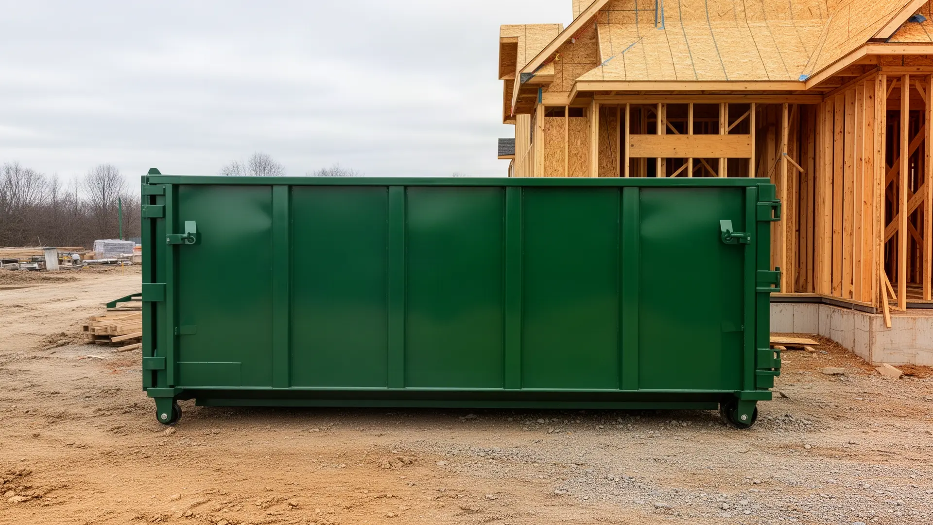 Roll-off dumpster from Blue Creek Dumpster Rental in Buford, GA